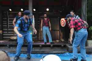 We were lucky enough to catch some of the lumberjack show as we were walking around world showcase- very entertaining! 